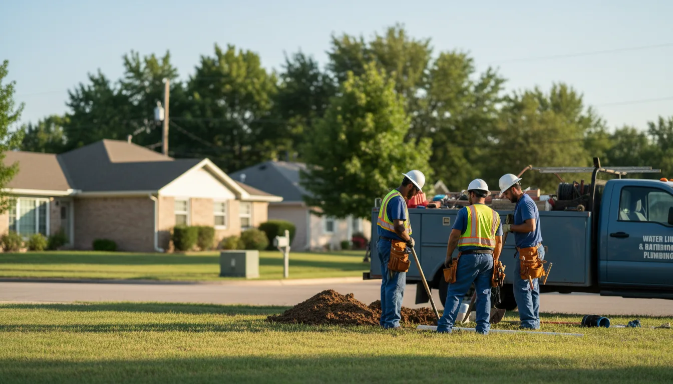 Residential water line and bathroom plumbing service in Sidon, MS